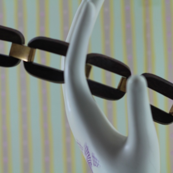 Henri Bendel Wood and Mother of Pearl Bracelet - Picture 16 of 16